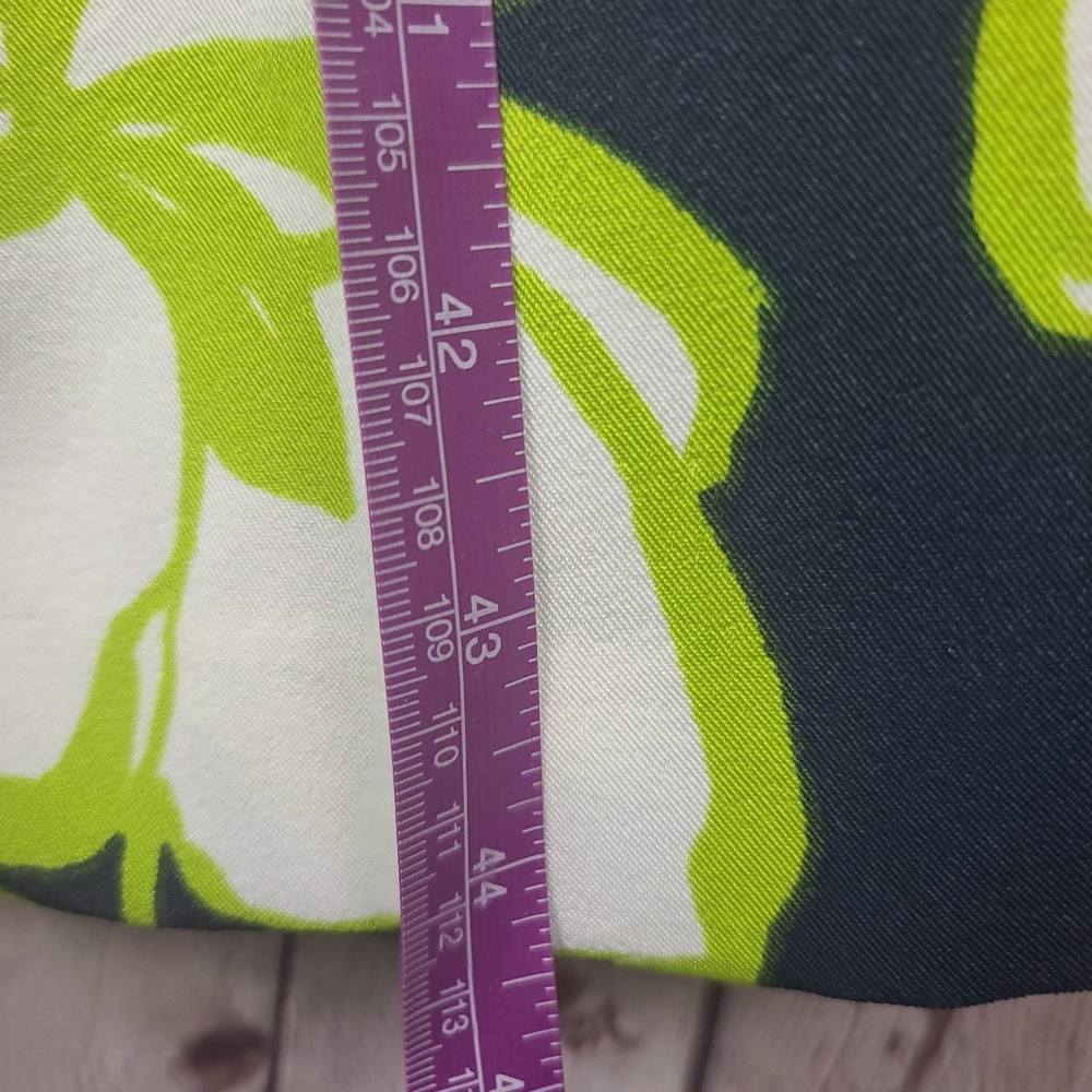 Allen Kay Green and Blue Floral Sleeveless Dress and Striped Bolero Sz … - Picture 6 of 16